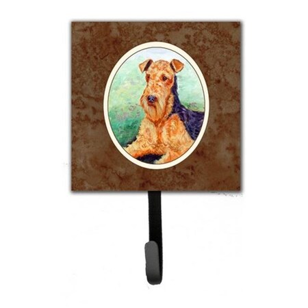 Carolines Treasures Carolines Treasures 7239SH4 Airedale Terrier Leash or Key Holder; 6 x 1.25 x 4.25 in. 7239SH4